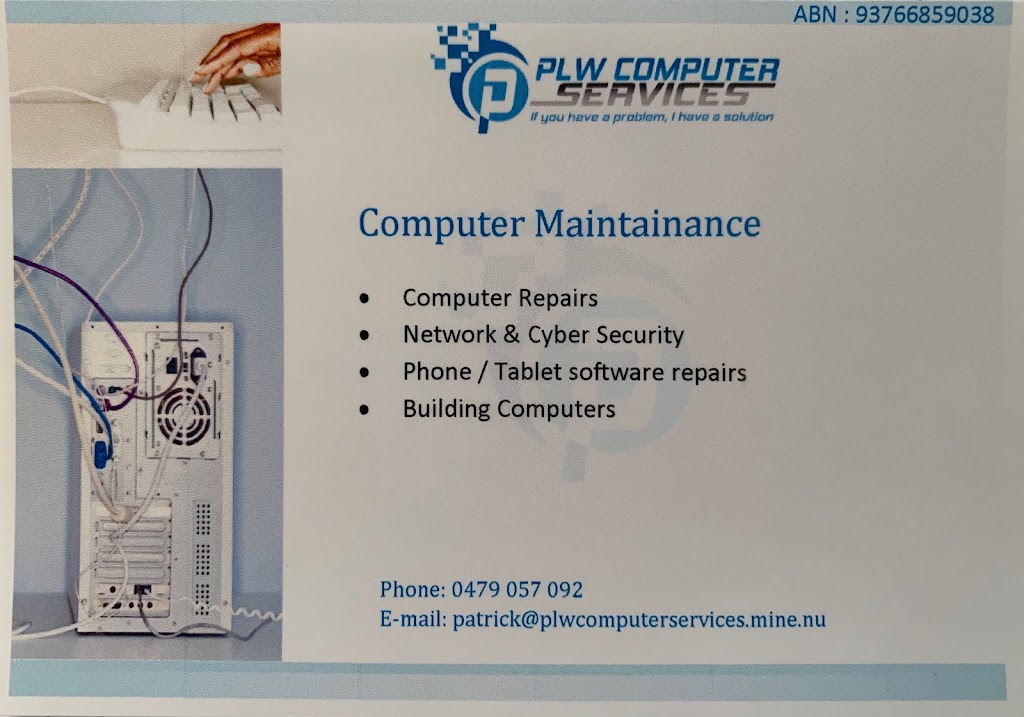 PLW Computer Services |  | 35 Alia Dr, Sheidow Park SA 5158, Australia | 0479057092 OR +61 479 057 092