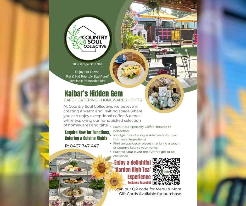 Country Soul Collective - Cafe & Giftshop | Shop 3/105 George St, Kalbar QLD 4309, Australia | Phone: 0467 747 447