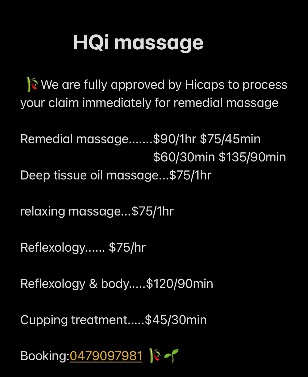 HQi Massage |  | 1 Cordia Way, Halls Head WA 6210, Australia | 0479097981 OR +61 479 097 981