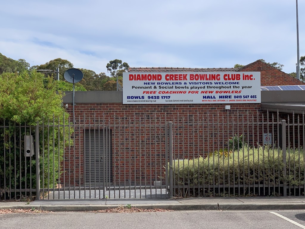 Diamond Creek Bowling Club |  | Reserve Cct, Diamond Creek VIC 3089, Australia | 0394381717 OR +61 3 9438 1717