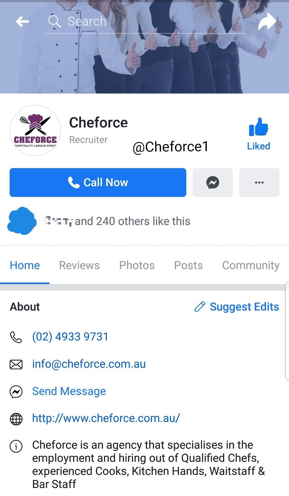 CHEFORCE - RESTAURANT TO YOU - Hospitality Labour Hire - Caterin | 45 Pacific Cres, Ashtonfield NSW 2323, Australia | Phone: (02) 4933 9731