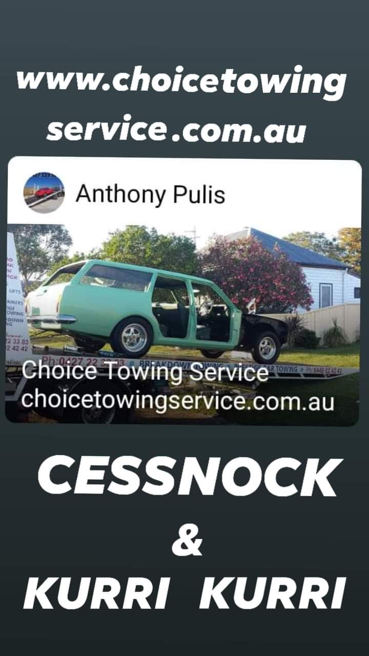 CHOICE TOWING SERVICE (CESSNOCK.KURRI KURRI) |  | 269 Vincent St, Cessnock NSW 2325, Australia | 0427223383 OR +61 427 223 383