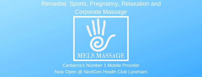 Mels Massage | 1 Riggall Pl, Lyneham ACT 2602, Australia | Phone: (02) 6153 0001