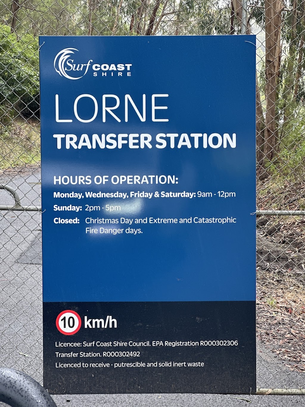 Lorne Transfer Station And Landfill | Lorne VIC 3232, Australia | Phone: 0400 689 496