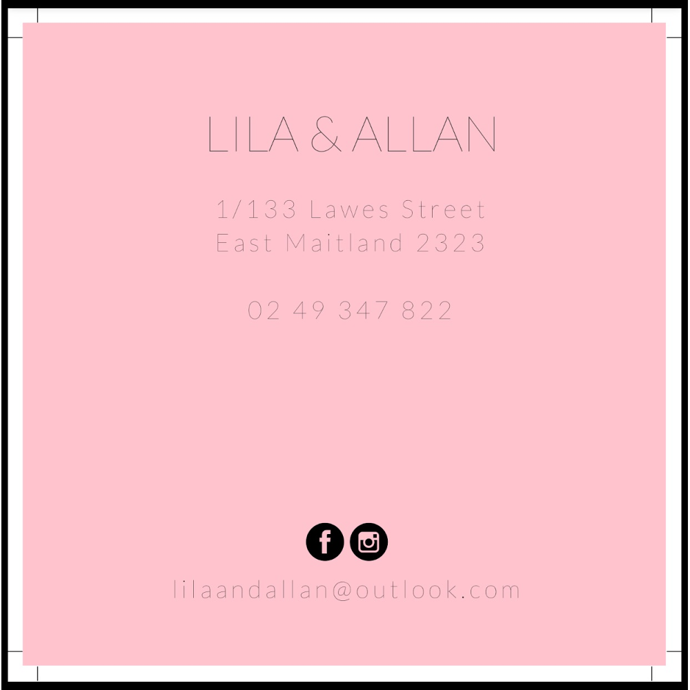 LILA AND ALLAN | 1/133 Lawes St, East Maitland NSW 2323, Australia | Phone: (02) 4934 7822