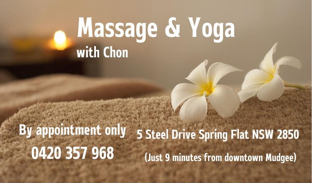 Massage & Yoga with Chon | 5 Steel Dr, Spring Flat NSW 2850, Australia | Phone: 0420 357 968