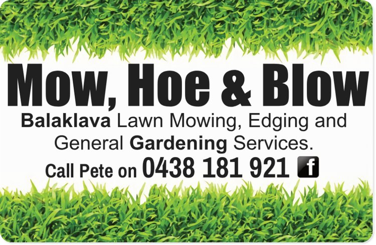 Mow, Hoe & Blow | 10 Higham Ave, Balaklava SA 5461, Australia | Phone: 0438 181 921
