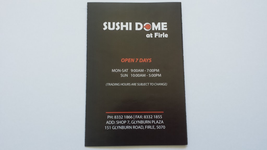 Sushi Dome at Firle | restaurant | 7/151 Glynburn Rd, Firle SA 5070, Australia | 0883321866 OR +61 8 8332 1866