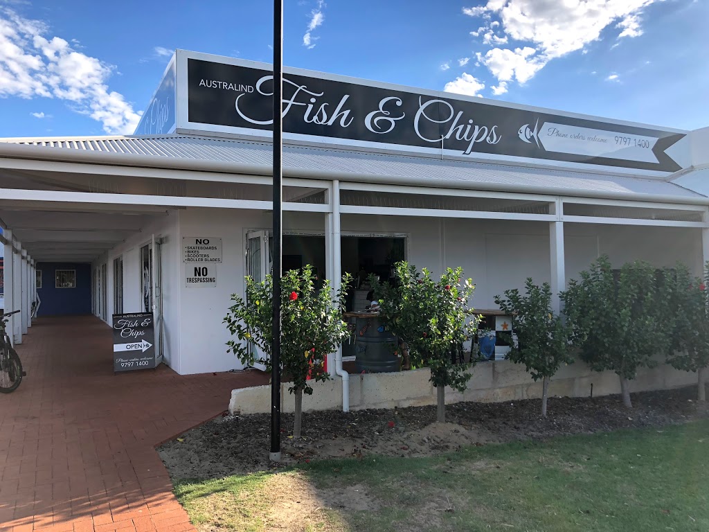 Australind Fish & Chips | restaurant | Australian Village, 26 Paris Rd & Old Coast Road, Australind WA 6233, Australia | 0897971400 OR +61 8 9797 1400