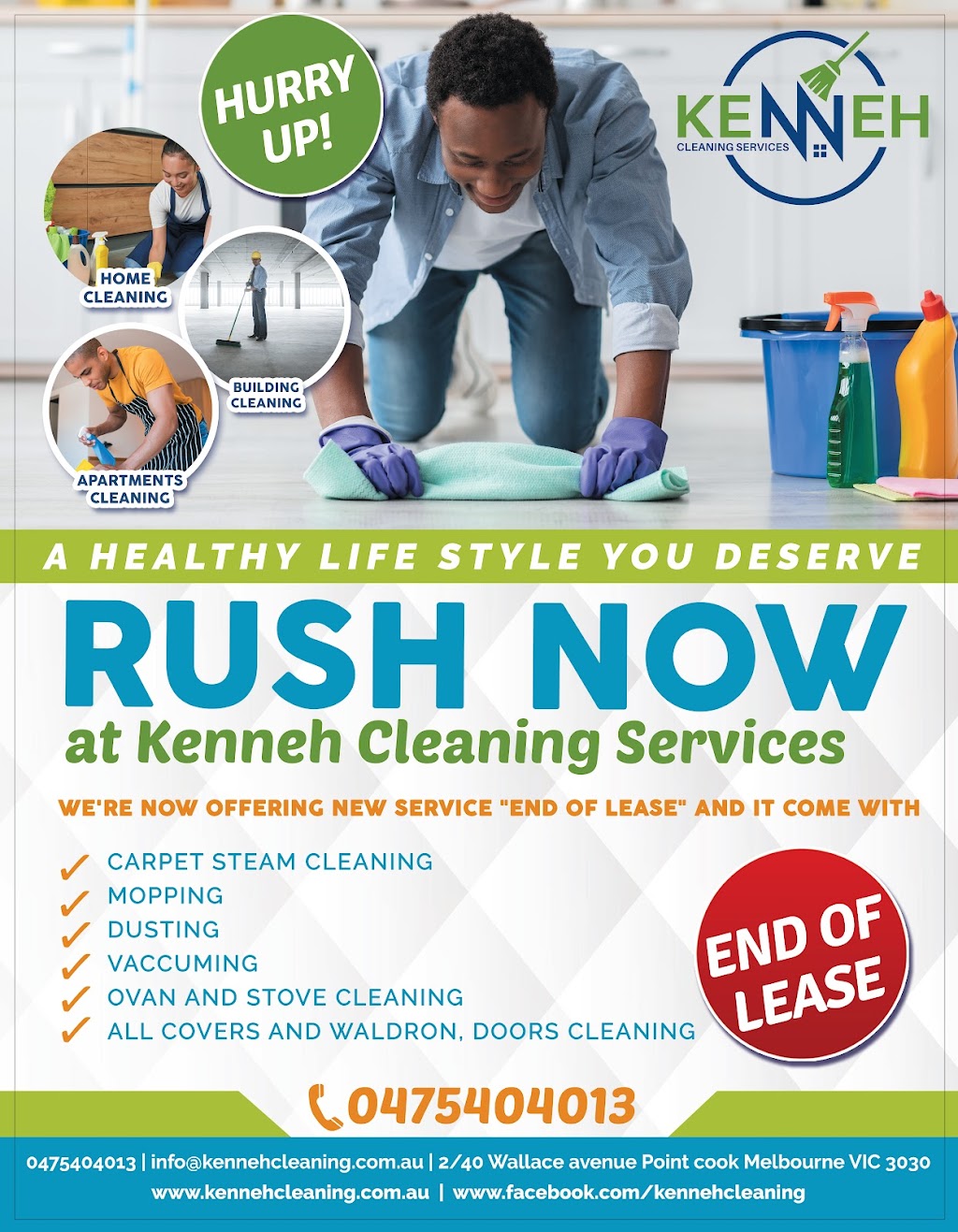 Kenneh Cleaning Services | 40 Wallace Ave, Point Cook VIC 3030, Australia | Phone: 0475 404 013