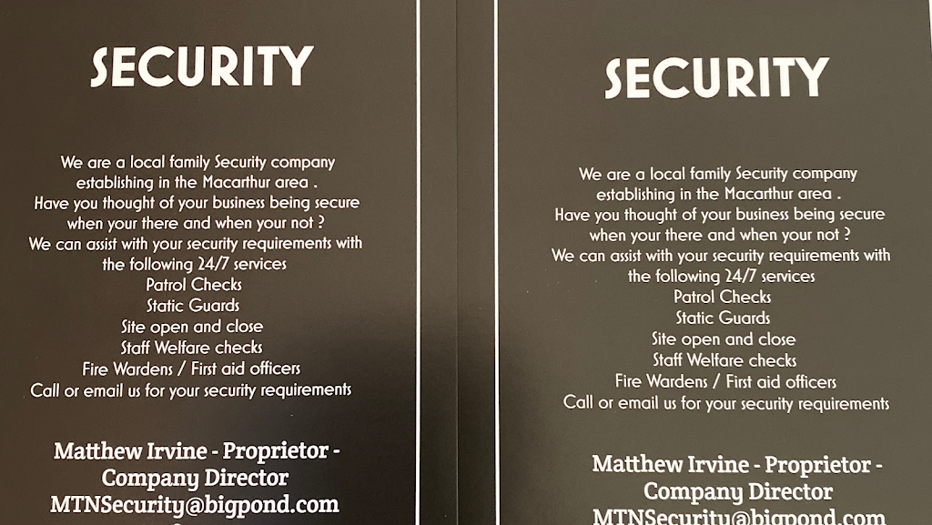 MTNSecurity | 36 Waminda Ave, Campbelltown NSW 2560, Australia | Phone: 0408 270 794