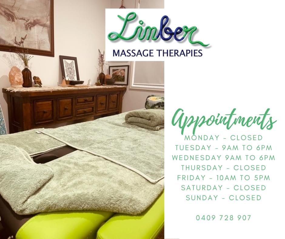 Limber Massage Therapies |  | Esk St, South MacLean QLD 4280, Australia | 0409728907 OR +61 409 728 907