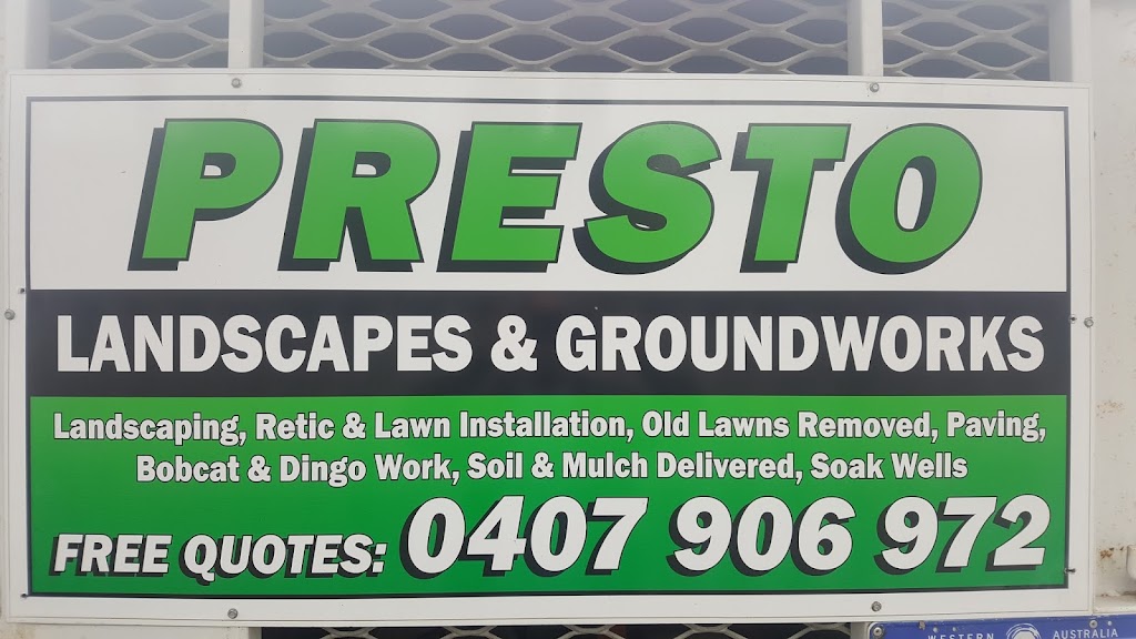 Presto Landscapes & Groundworks | general contractor | 165 Karoborup Rd, Carabooda WA 6033, Australia | 0407906972 OR +61 407 906 972