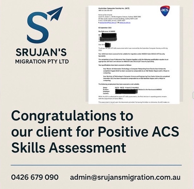 Srujans Migration Pty Ltd | 60 Shanti Cct, Werribee VIC 3030, Australia | Phone: 0426 679 090