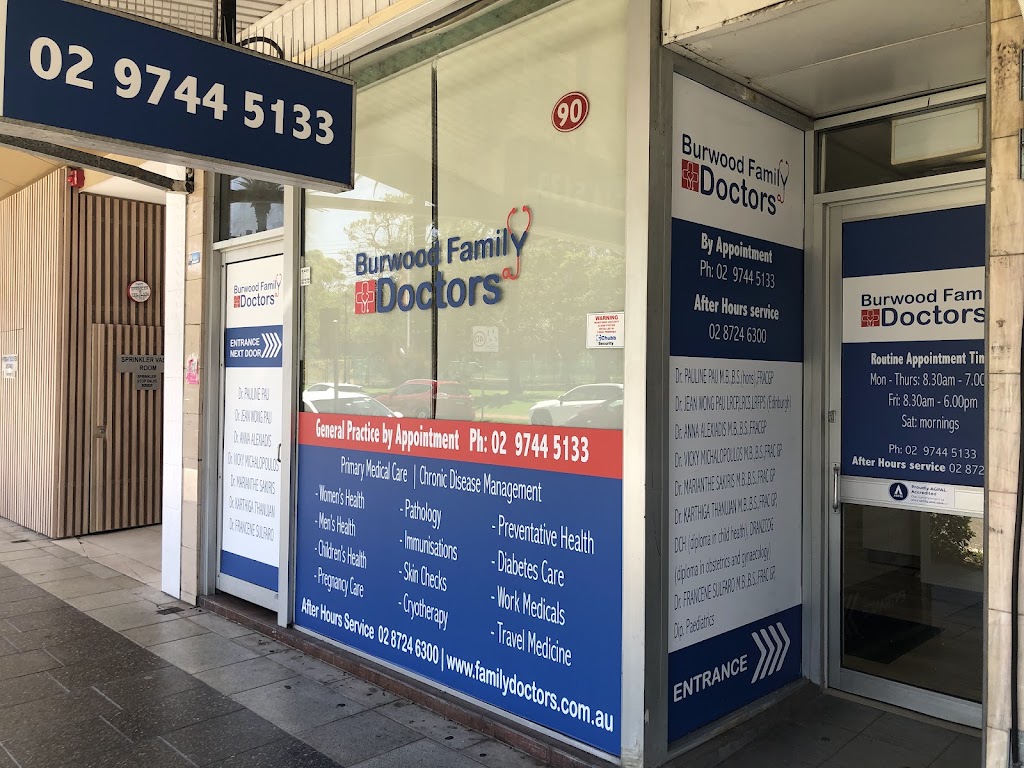 Burwood Family Doctors | 90 Burwood Rd, Burwood NSW 2134, Australia | Phone: (02) 9744 5133