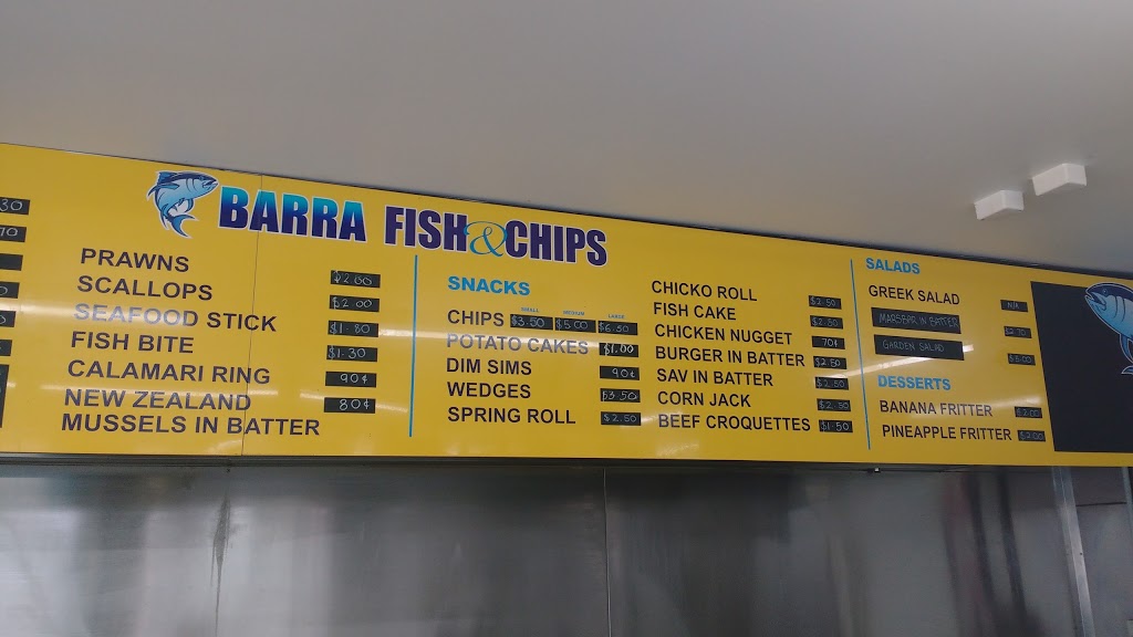 Barra Fish & Chips | meal takeaway | 2 South Ave, Altona Meadows VIC 3028, Australia | 0393608368 OR +61 3 9360 8368