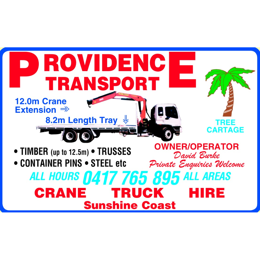 Providence Transport & Crane Truck Hire Sunshine Coast | 22 Sara Pl, Ilkley QLD 4554, Australia | Phone: 0417 765 895
