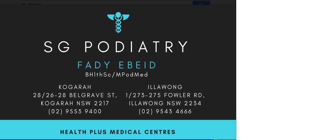 SG Podiatry | doctor | 1 275/273 Fowler Rd, Illawong NSW 2234, Australia | 0295434666 OR +61 2 9543 4666
