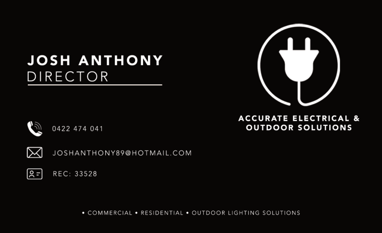 Accurate Electrical And Outdoor Solutions | 47 Jefferson Rd, Garfield VIC 3814, Australia | Phone: 0422 474 041