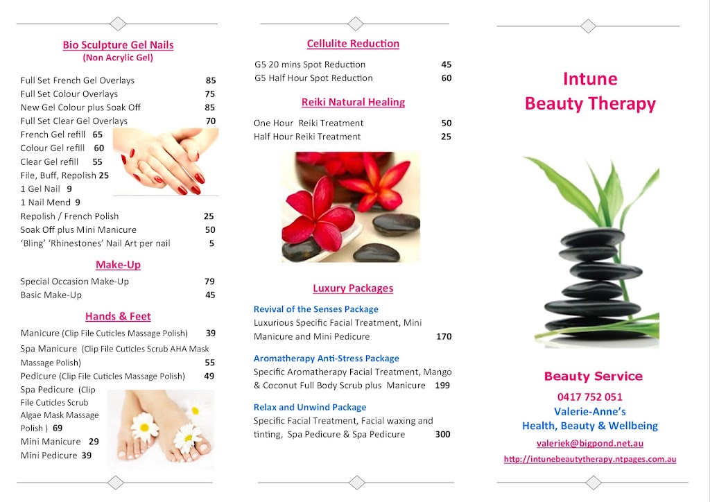 Intune Beauty Therapy | beauty salon | 158 Valley Dr, Doonan QLD 4562, Australia | 0417752051 OR +61 417 752 051