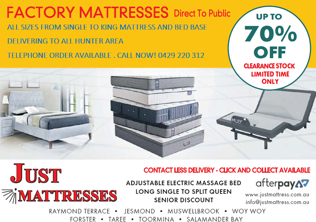 Just Mattresses | furniture store | 23 Heather St, Heatherbrae NSW 2324, Australia | 0429220312 OR +61 429 220 312