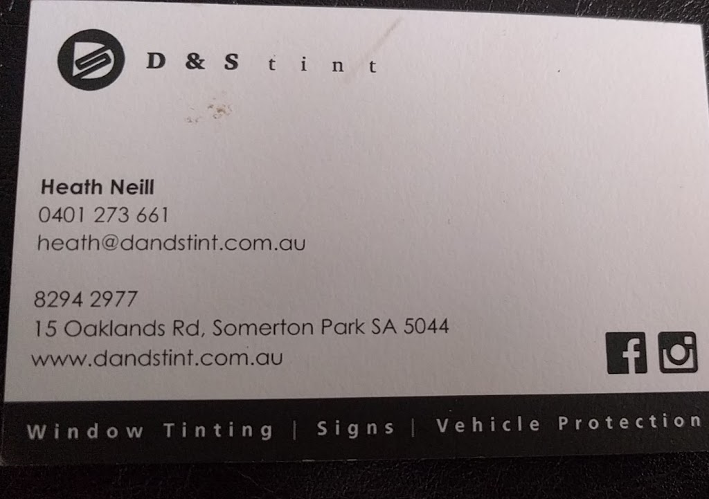D & S Tint | car repair | 15 Oaklands Rd, Somerton Park SA 5044, Australia | 0882942977 OR +61 8 8294 2977