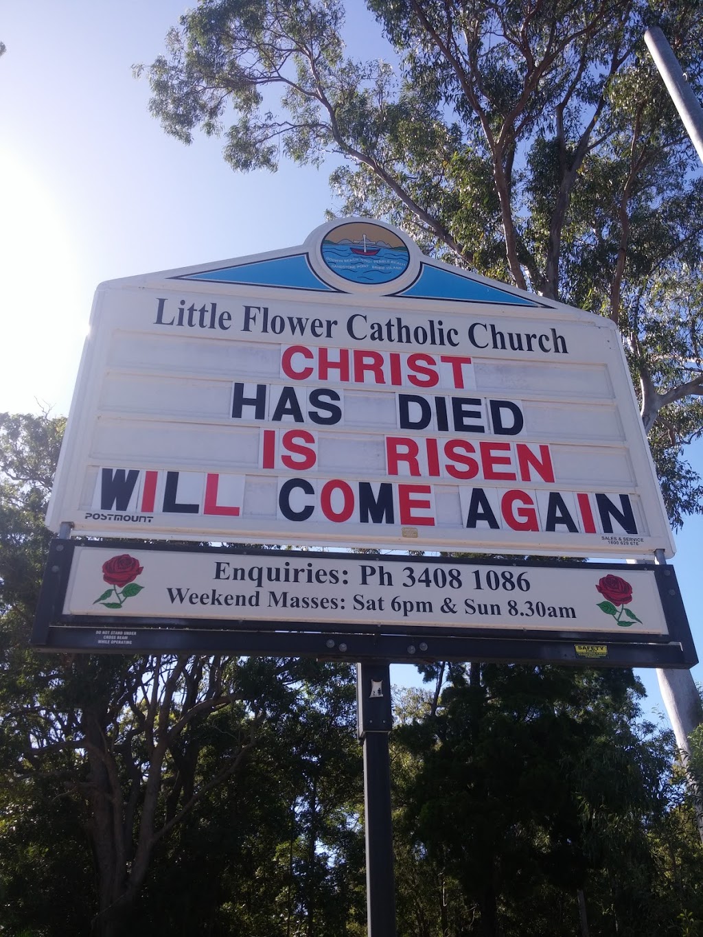 Little Flower Catholic Church Bribie Island | 41 First Ave, Bongaree QLD 4507, Australia | Phone: (07) 3408 1086