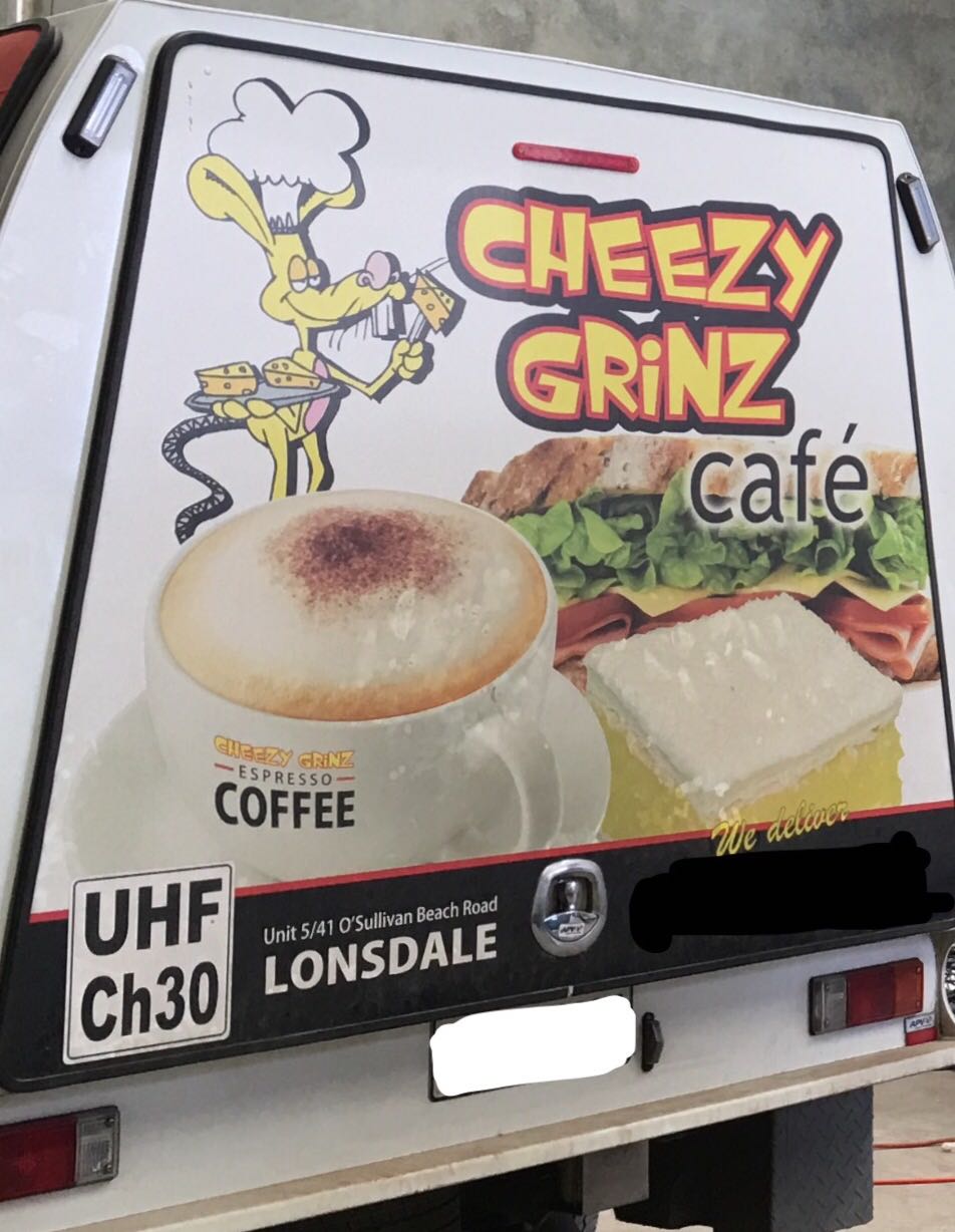 Cheezy Grinz Cafe | 5d/41-47 OSullivan Beach Rd, Lonsdale SA 5160, Australia | Phone: (08) 8326 0884