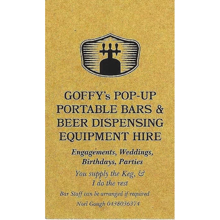 Goffys Portable Bar Hire and Beer Equipment Hire | food | 34 Halibut Ave, Ocean Grove VIC 3226, Australia | 0438036374 OR +61 438 036 374