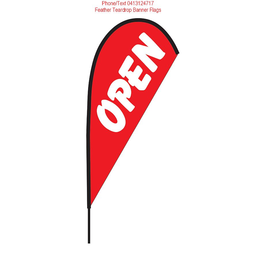 Teardrop Feather Banner Flags Stores Australia | 15 Commoron Cres, Runcorn QLD 4113, Australia | Phone: 1300 646 110