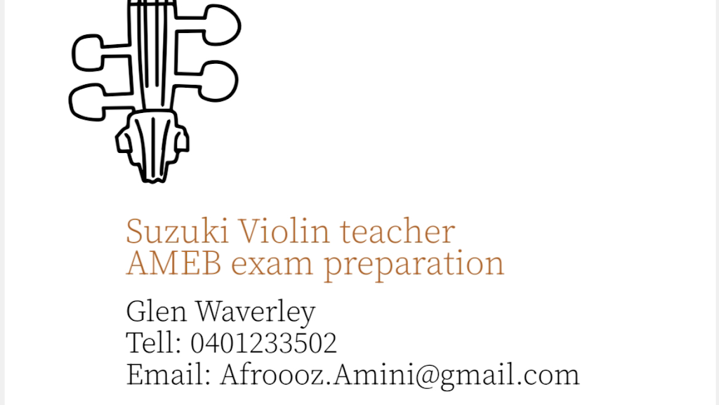 Violin Lesson ( Suzuki, AMEB ) |  | 6 Paxton Dr, Glen Waverley VIC 3150, Australia | 0401233502 OR +61 401 233 502