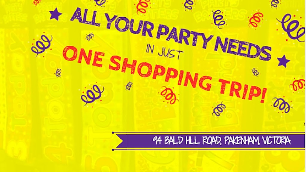 One Stop Party Shop | 94 Bald Hill Rd, Pakenham VIC 3810, Australia | Phone: (03) 5941 9500