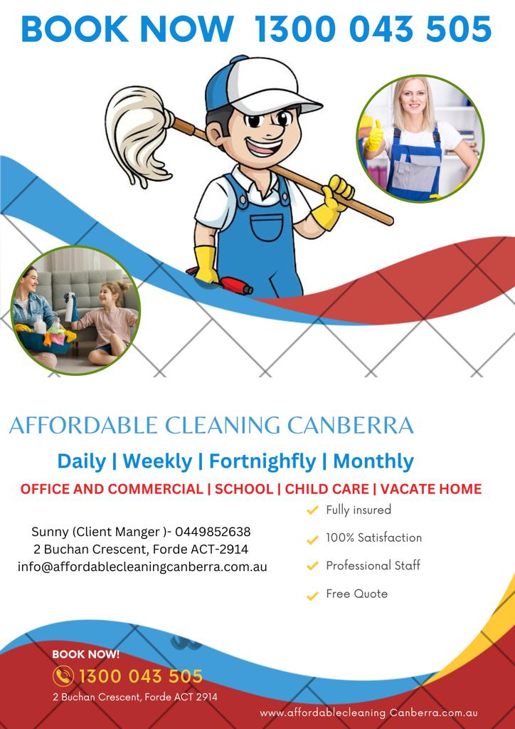 Affordable Cleaning Canberra | point of interest | 2 Buchan Cres, Forde ACT 2914, Australia | 1300043505 OR +61 1300 043 505