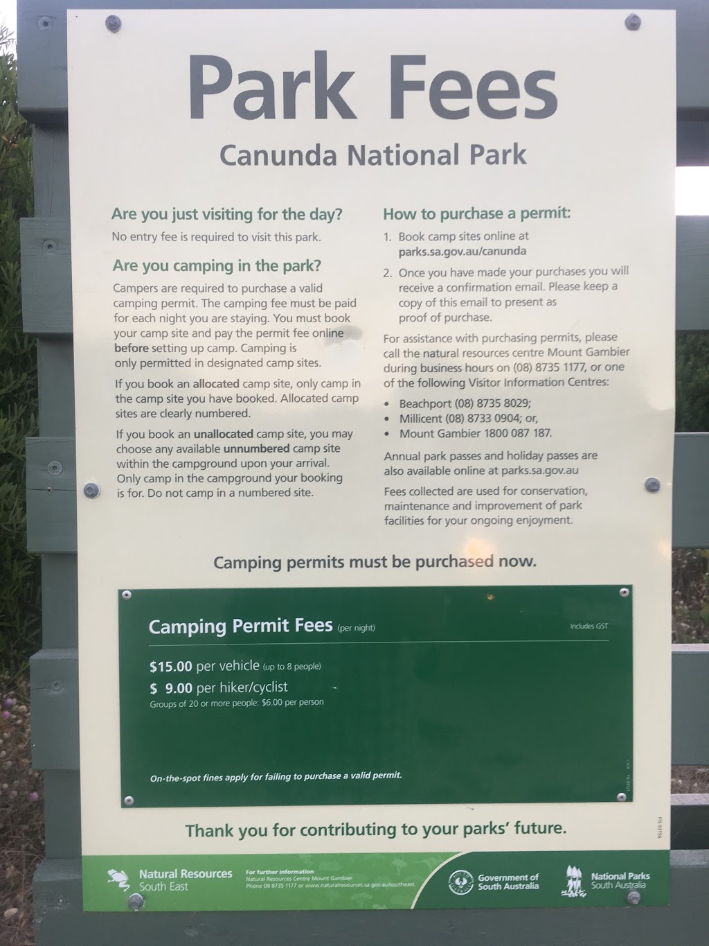 Kotgee Campground - Canunda National Park | campground | Canunda SA 5280, Australia | 0887351177 OR +61 8 8735 1177
