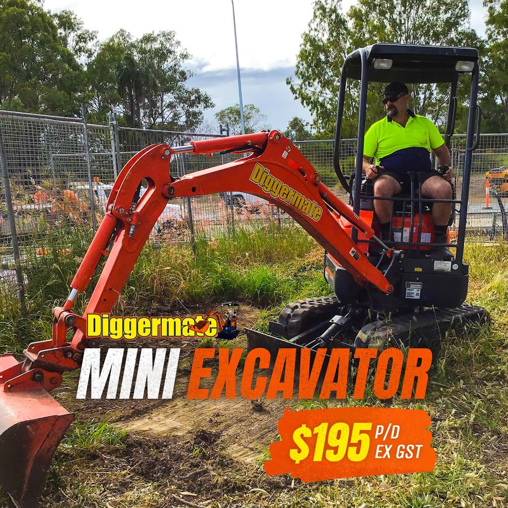 Diggermate Mini Excavator Hire Toowoomba North | 2 Colonial Dr, Gowrie Junction QLD 4352, Australia | Phone: 0488 003 174