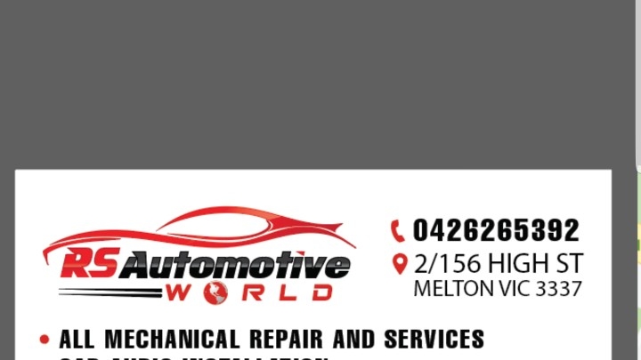 RS AUTOMOTIVE WORLD | car repair | 2/156 High St, Melton VIC 3337, Australia | 0426265392 OR +61 426 265 392