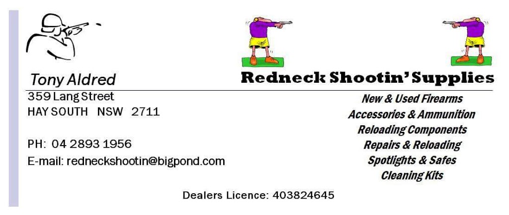 Redneck Shootin Supplies | store | 359 Lang St, Hay South NSW 2711, Australia | 0428931956 OR +61 428 931 956