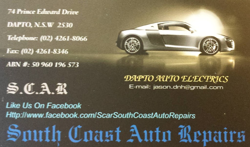 South Coast Auto Repairs & Dapto Auto Electrics | car repair | 74 Prince Edward Dr, Dapto NSW 2530, Australia | 0242618066 OR +61 2 4261 8066