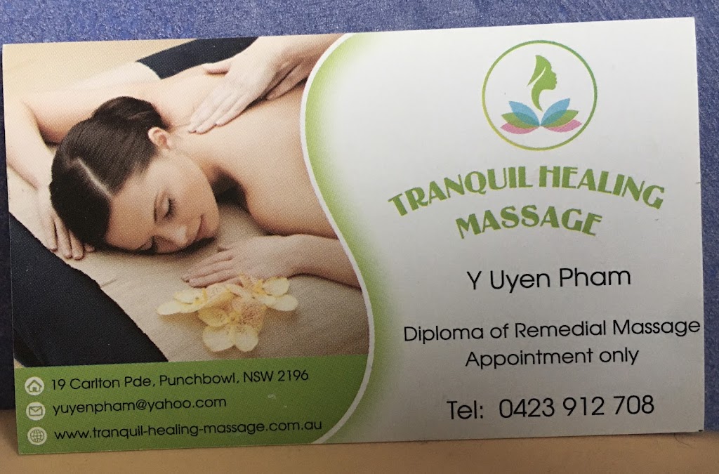 Tranquil Healing Massage | 19 Carlton Parade, Punchbowl NSW 2196, Australia | Phone: 0423 912 708