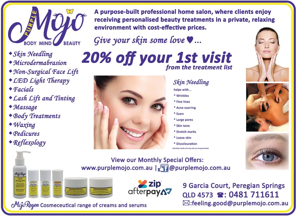 Purple Mojo | beauty salon | 9 Garcia Ct, Peregian Springs QLD 4573, Australia | 0481711611 OR +61 481 711 611