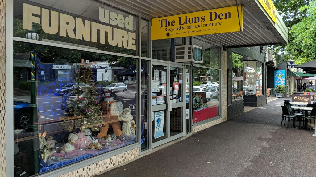 THE Lions Den Op Shop | clothing store | 183 Maroondah Hwy, Healesville VIC 3777, Australia | 0359621251 OR +61 3 5962 1251