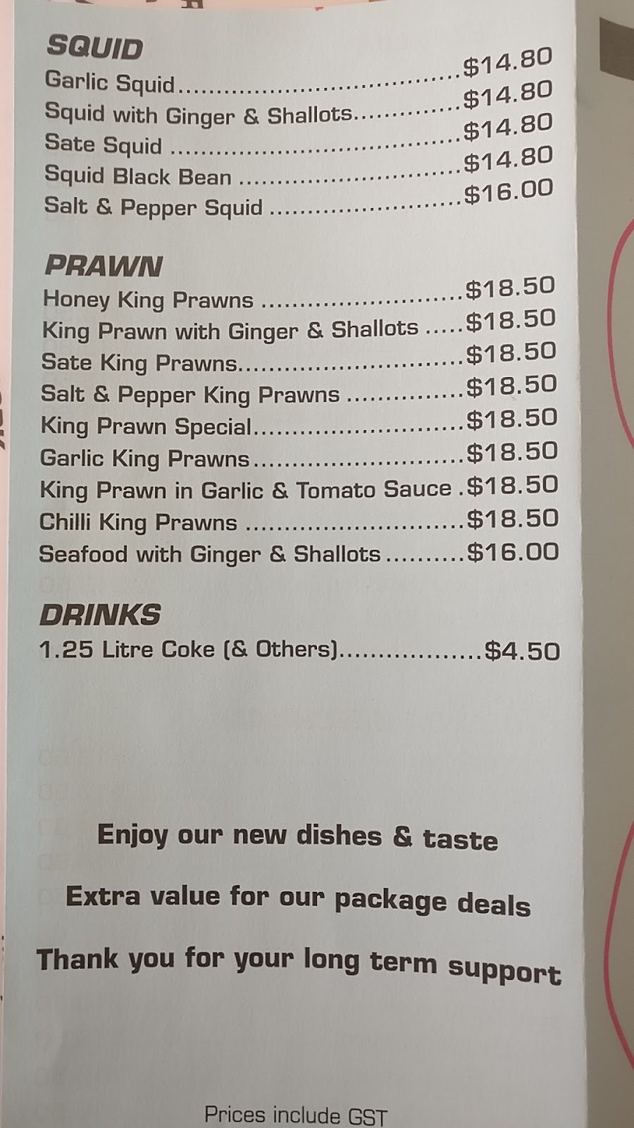 Putra Chinese Take-Away Foods | 52 Orchardtown Rd, New Lambton NSW 2305, Australia | Phone: (02) 4956 1077