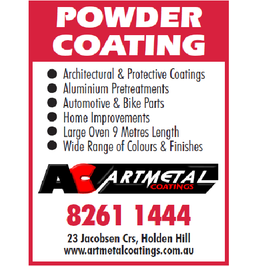 Artmetal Coatings | 23 Jacobsen Cres, Holden Hill SA 5088, Australia | Phone: (08) 8261 1444