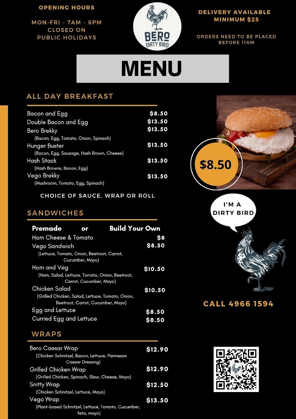 DIRTY BIRD CAFE | 4 Yilen Cl, Beresfield NSW 2322, Australia | Phone: (02) 4966 1594