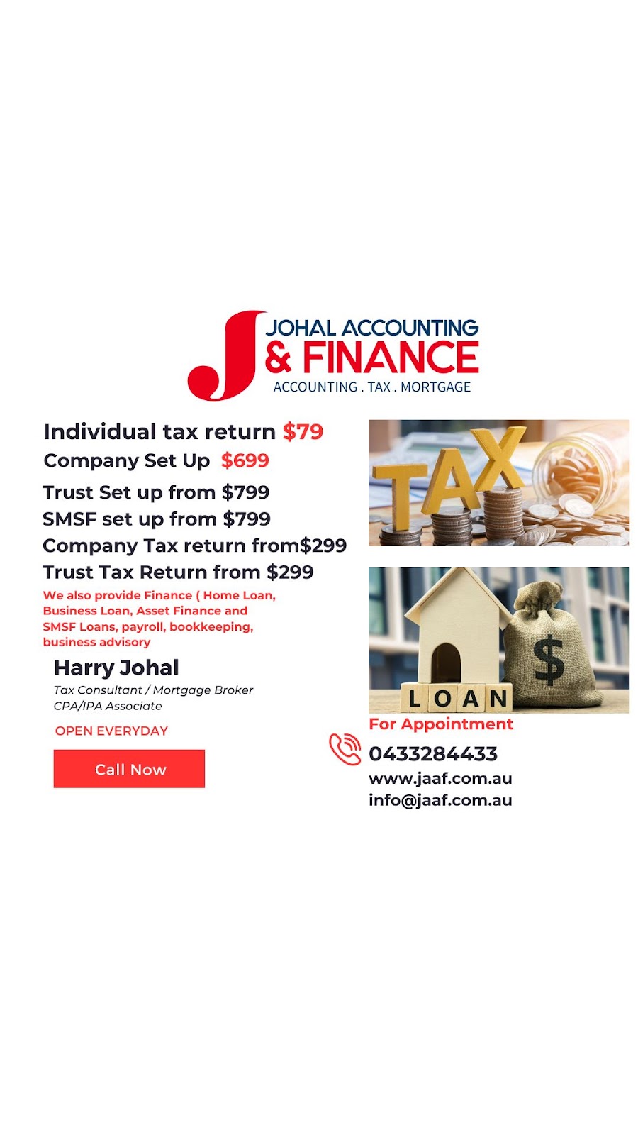Johal Accounting & Finance | 21 Rabbit Cres, Werribee VIC 3030, Australia | Phone: 0433 284 433