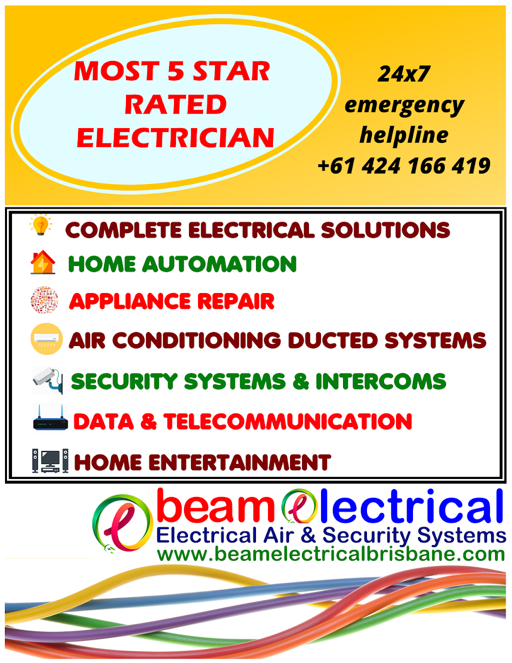 Beam Electrical Brisbane | 9 Bligh Pl, Drewvale QLD 4116, Australia | Phone: 0424 166 419