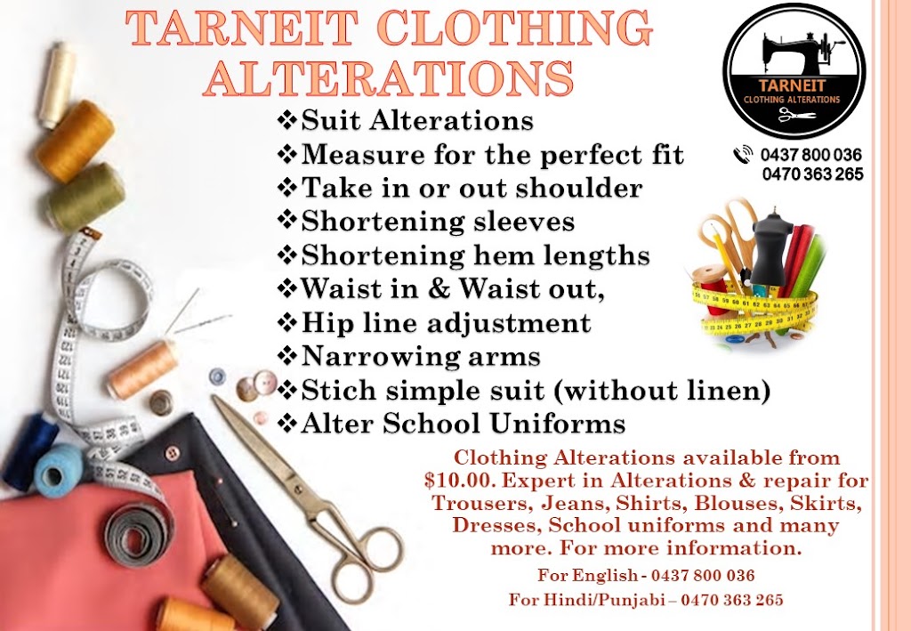 Tarneit Clothing Alterations |  | 5 Vecot St, Tarneit VIC 3029, Australia | 0437800036 OR +61 437 800 036