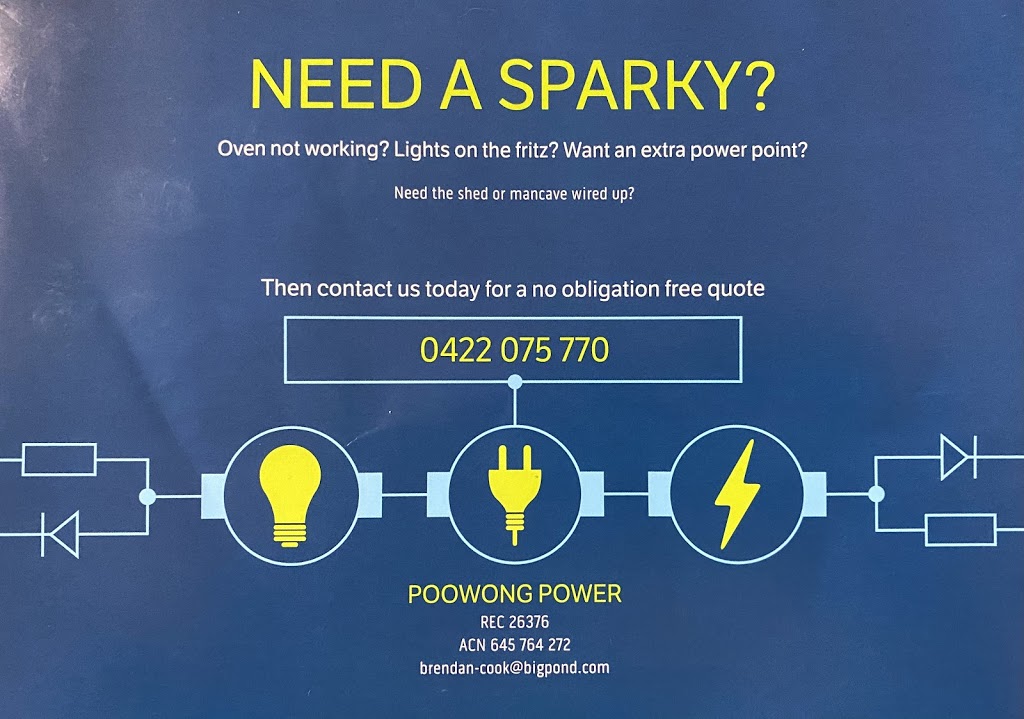 Poowong Power Pty Ltd | electrician | 30 Dudley Ln, Poowong East VIC 3988, Australia | 0422075770 OR +61 422 075 770