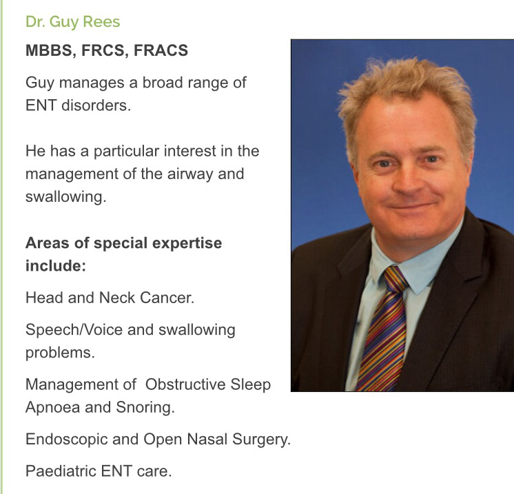 Dr. Guy Rees | doctor | Memorial Hospital, Pennington Terrace & Sir Edwin Smith Avenue, North Adelaide SA 5006, Australia | 0882675200 OR +61 8 8267 5200