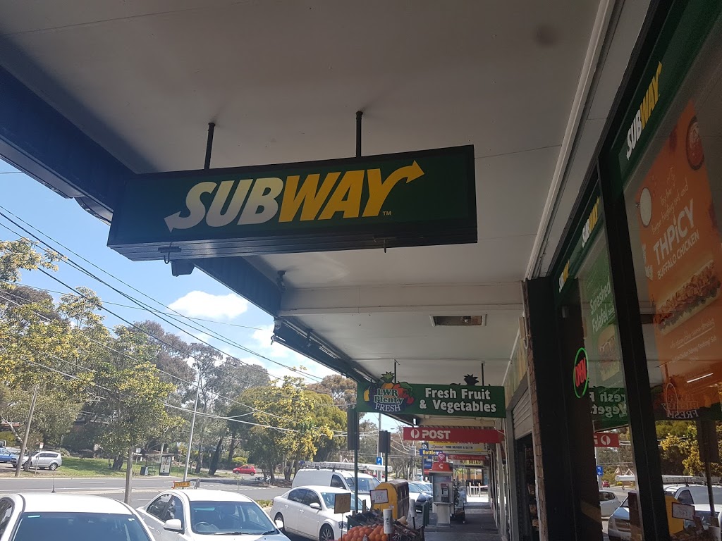 Subway | 77 Main Rd, Lower Plenty VIC 3093, Australia | Phone: (03) 8418 0695